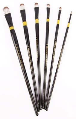 

Кисть овальная синтетика 1017 Yellow stripe Kolos №22