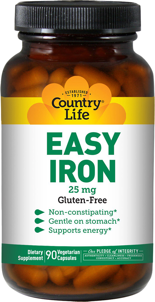 

Минералы Country Life Easy Iron 25 мг 90 капсул (015794026594)