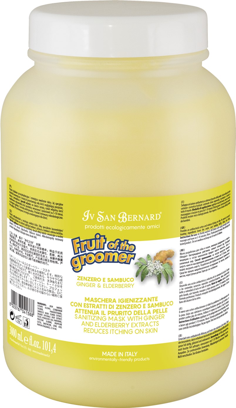 

Шампунь Iv San Bernard для собак и кошек Ginger and Elderberry дезинфицирующий с бузиной и имбирем 3.25л (1586 NSHAZE3250)