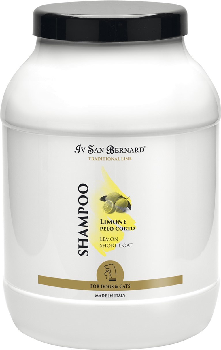 

Шампунь Iv San Bernard для собак и кошек Lemon для короткой шерсти антиперхоть с лимоном 3 л (8432 SHAL3000)