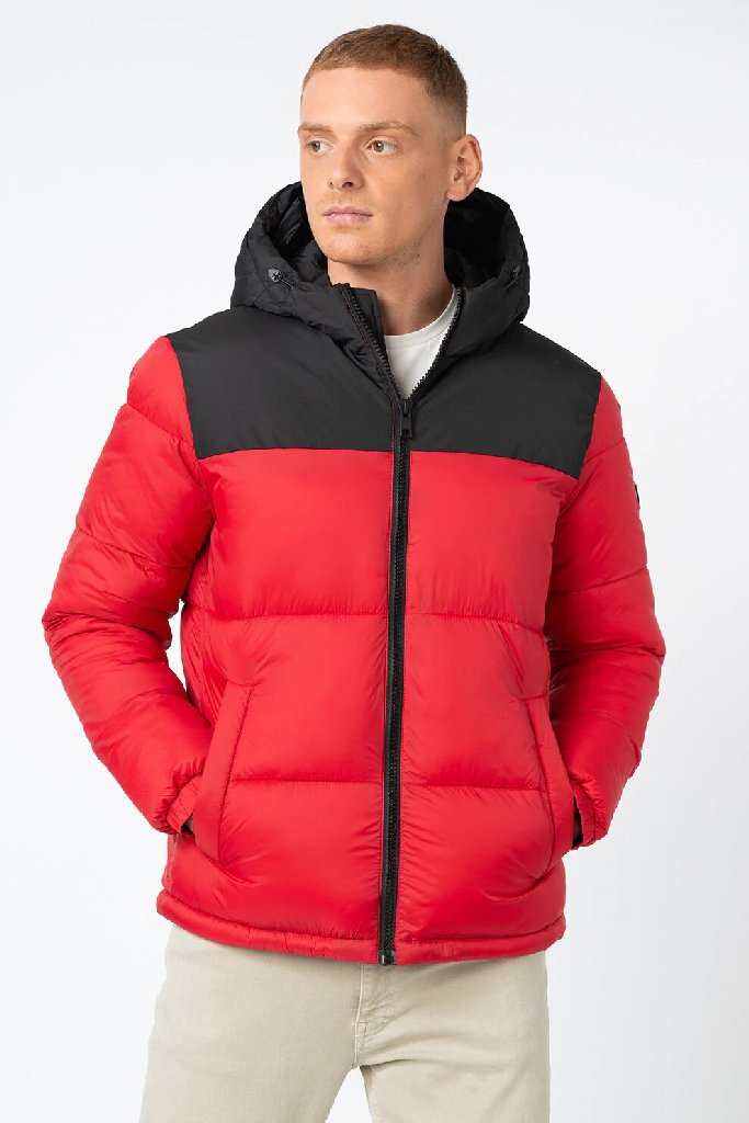 

Куртка Jack & Jones DREW PUFFER HOOD 12173867 Tango Red L красный