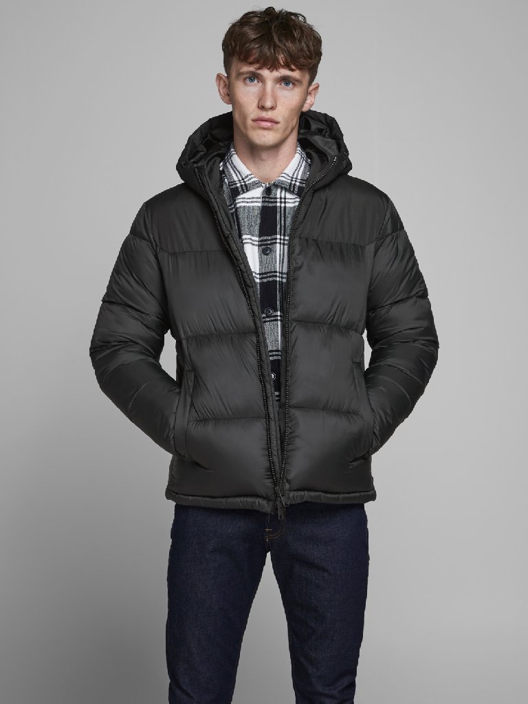 

Куртка Jack & Jones DREW PUFFER HOOD 12173867 Black  чорний, Куртка Jack & Jones DREW PUFFER HOOD 12173867 Black XL чорний