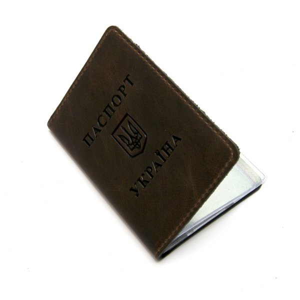 

Коричнева екошкіряна обкладинка Gofin для id карт OBL-23004