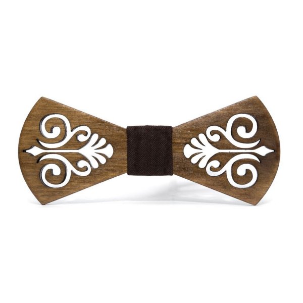 

Дерев'яний краватка метелик Gofin з вирізом візерунка темний GBDH-8117