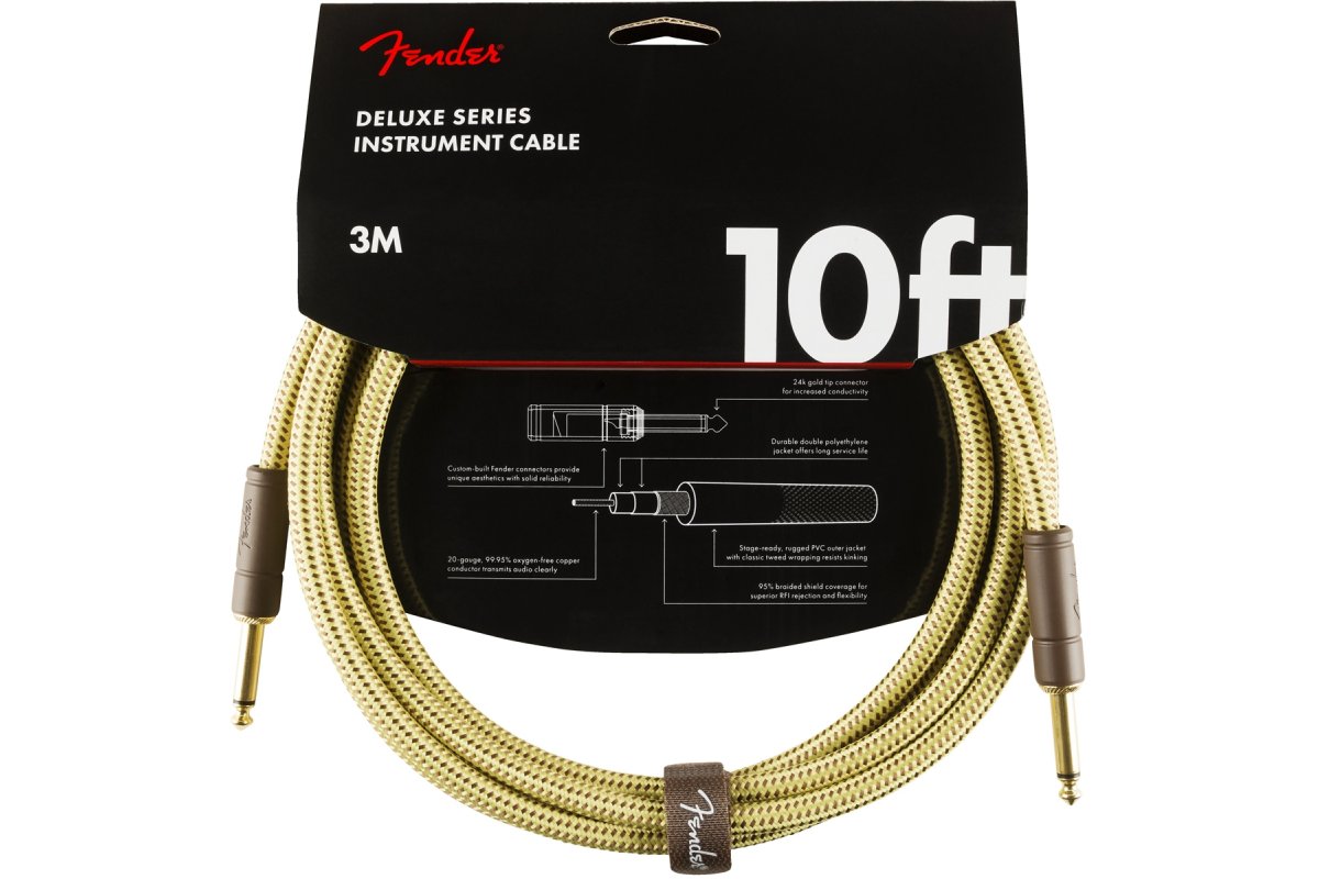 

Кабель инструментальный Fender CABLE DELUXE SERIES 10' TWEED