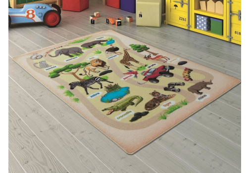 

Коврик в детскую комнату Confetti Wild Life Bej 100x150 Разноцветный