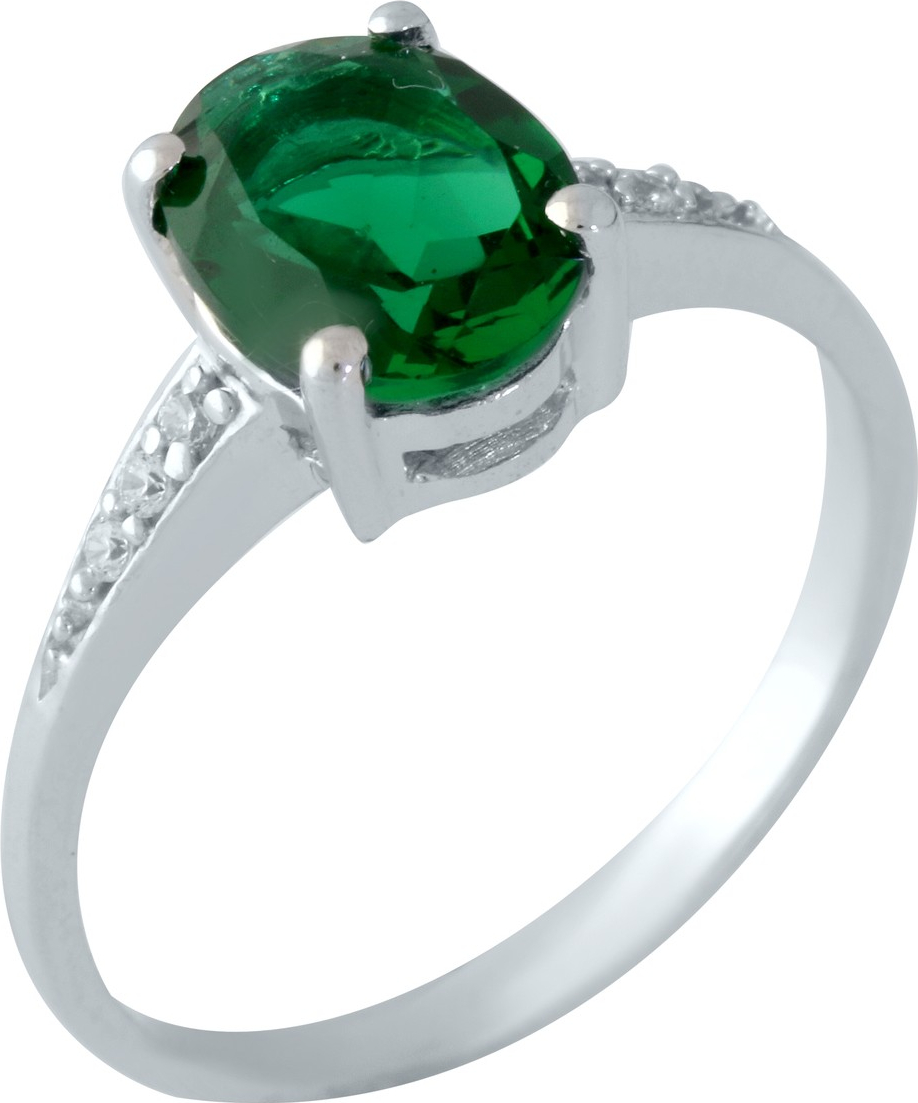 

Серебряное кольцо SilverBreeze с изумрудом nano 1957585 18 размер, 18 размер