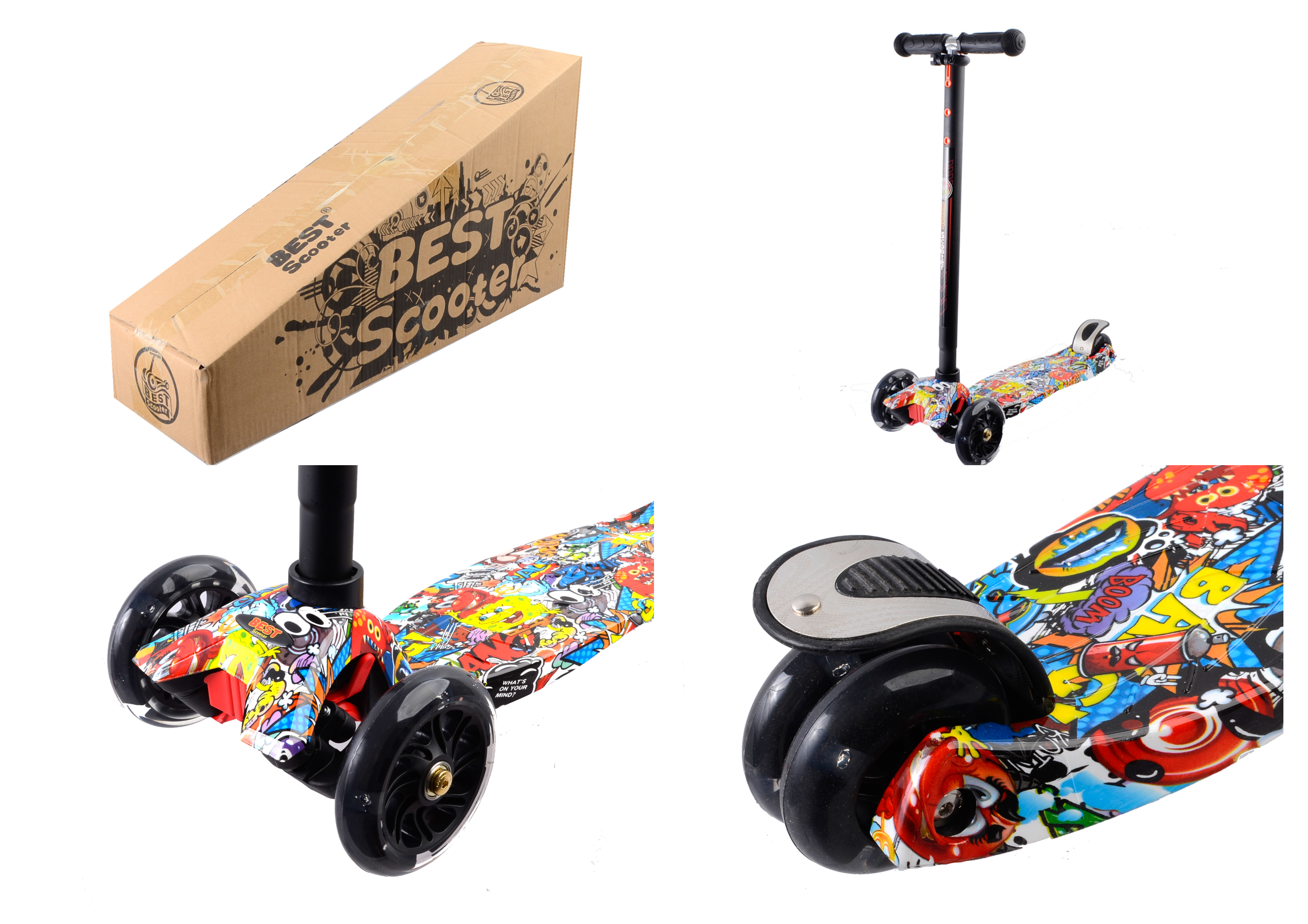 

Самокат "Best Scooter" пластмассовый A25460/779-1315 Разноцветный