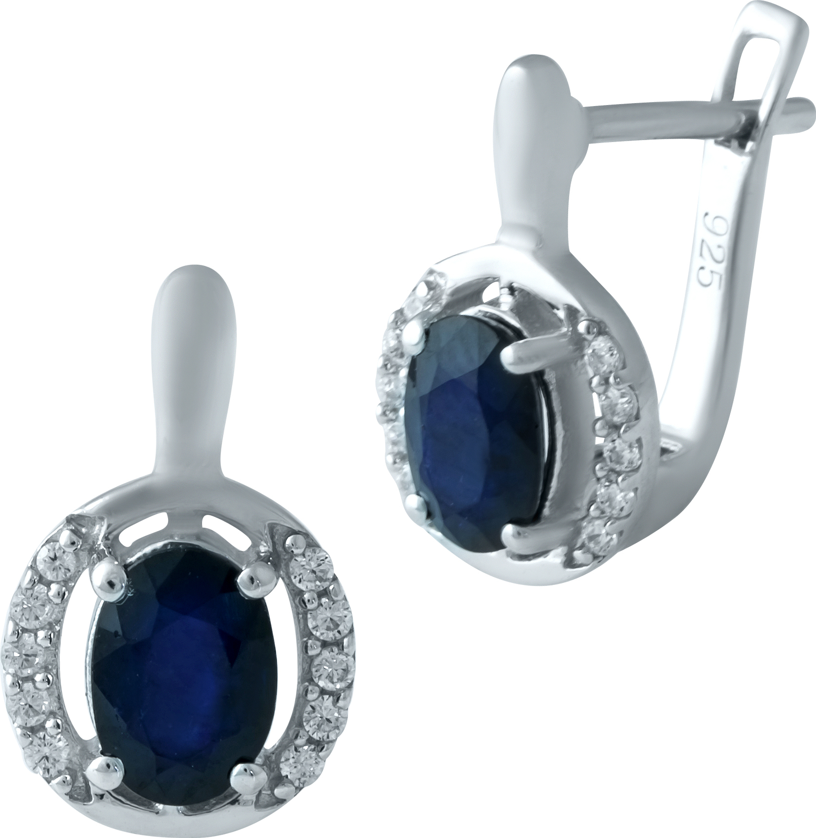 

Серебряные серьги SilverBreeze с натуральным сапфиром 1938690, размер
