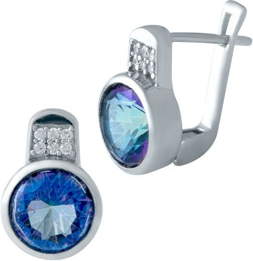 

Серебряные серьги SilverBreeze с натуральным мистик топазом 1939482, размер