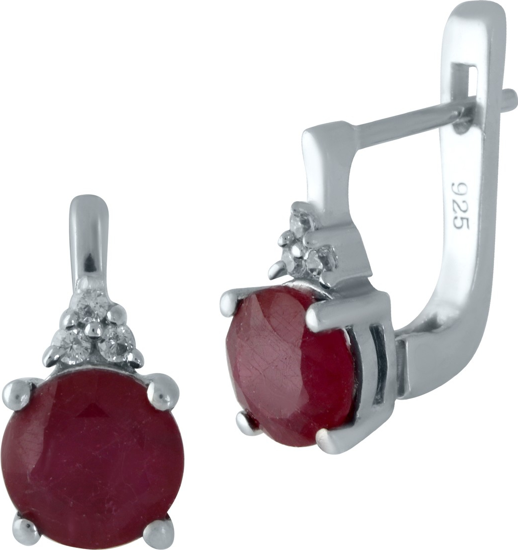 

Серебряные серьги SilverBreeze с натуральным рубином 1957219, размер