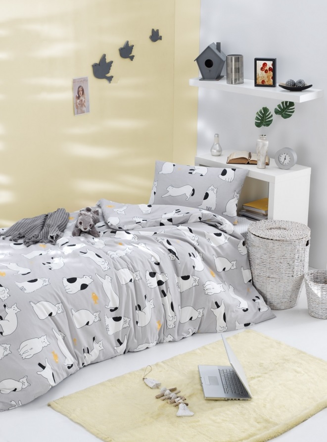 

Комплект постельного белья Lotus Home Perfect Ranforce Meow 160x220 (svt-2000022267205)