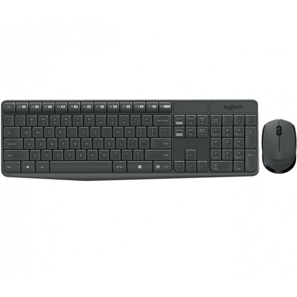 

Комплект (клавиатура, мышь) беспроводной Logitech MK235 Black USB (920-007948)