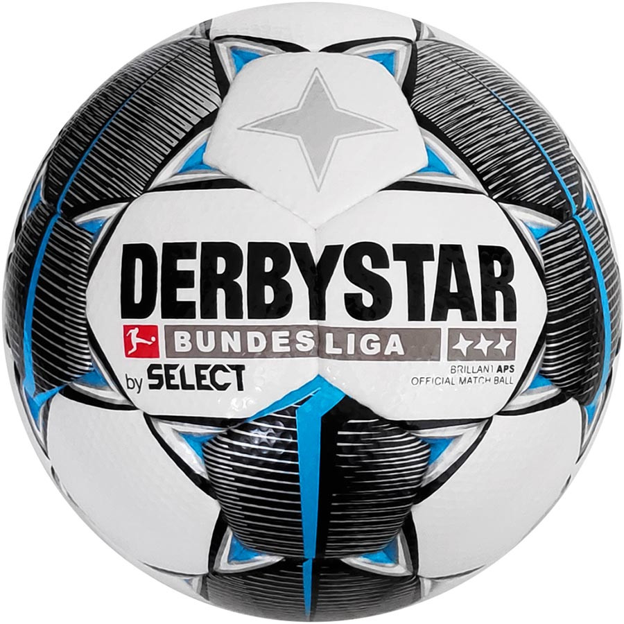 

Мяч футбольный DERBYSTAR FB BL BRILLANT APS (147), бел/черн/сер