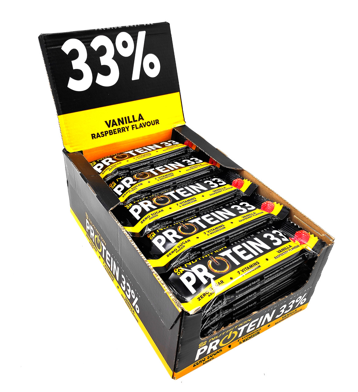 

Упаковка батончиков Go On Nutrition Protein 33% Малина-Ваниль 12 х 50 г