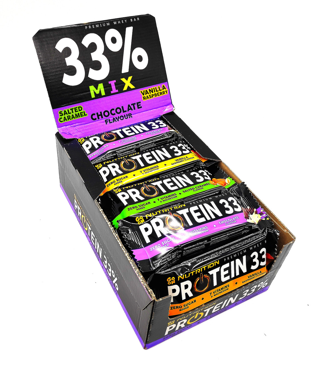 

Упаковка батончиков Go On Nutrition Protein 33% Ассорти 12 х 50 г