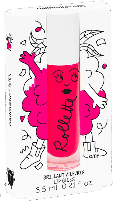 

Детский блеск для губ Nailmatic Raspberry Малиновый 6.5 мл (111ROLLFRAMBB)