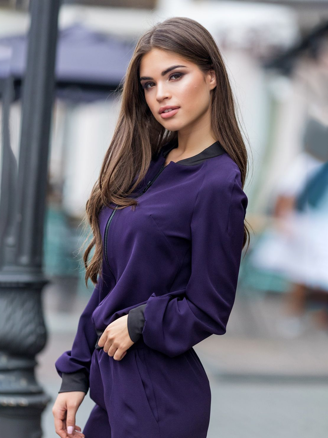 

Бомбер Le Bourdon 018FM/KR-95/TR-127 48UA Фиолетовый