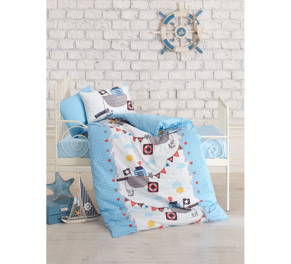

КПБ Cotton box новорожденных ранфорс Gemici Mavi 100х150