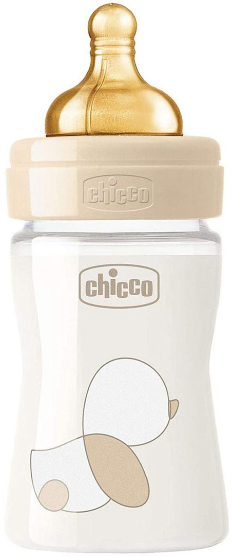 

Бутылочка для кормления стеклянная Chicco Original Touch с латексной соской 0м+ 150 мл Бежевая (27710.30)