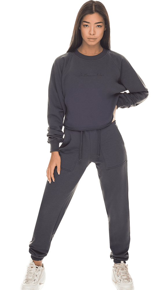 

Утеплений спортивний костюм De Brazza Обрізний край L/XL сірий грі