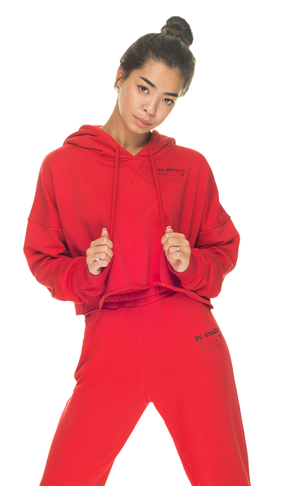 

Худі De Brazza Обрізний край L/XL червоний