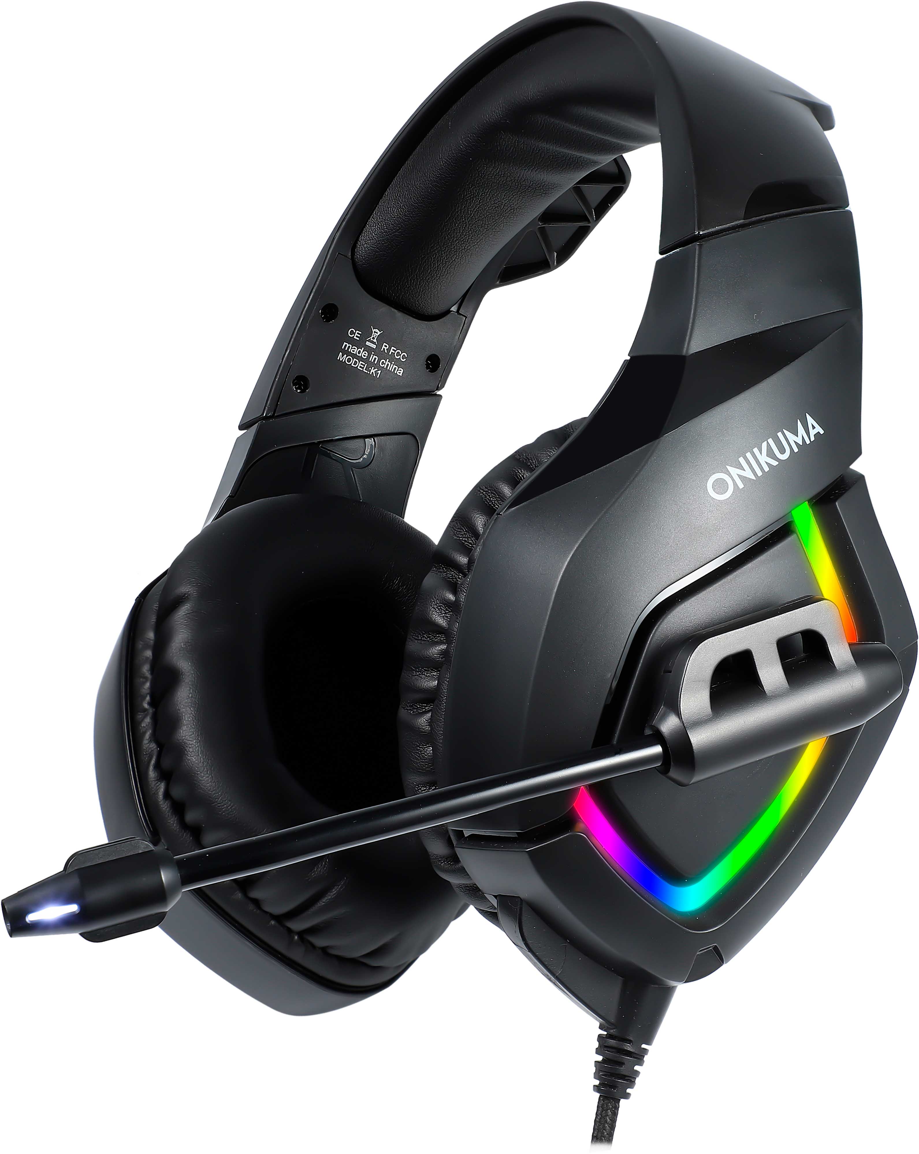 

Наушники игровые Onikuma K1-B RGB с микрофоном Black