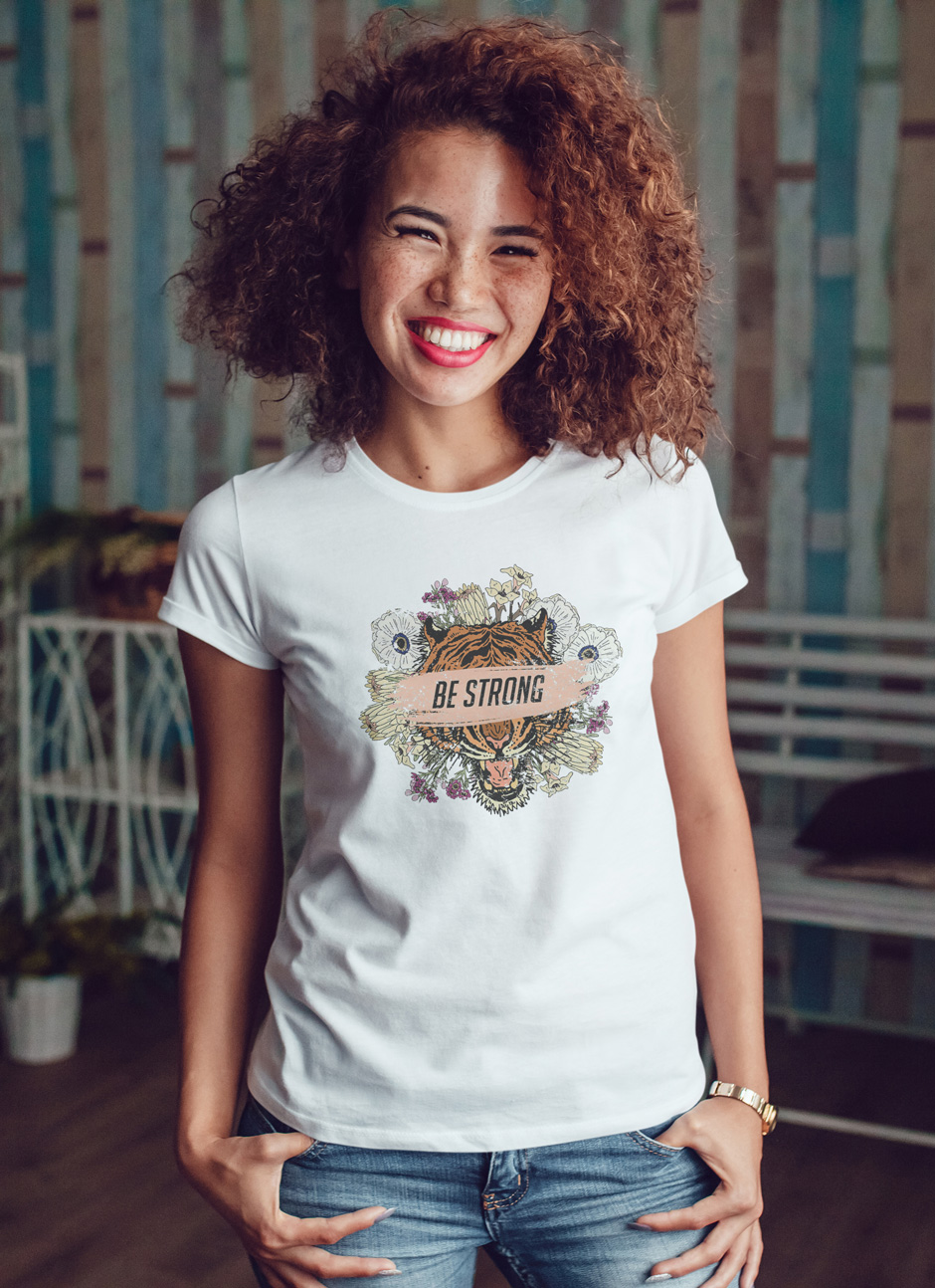 

Футболка с модным принтом OWEAR fash7WH-XXL Белый