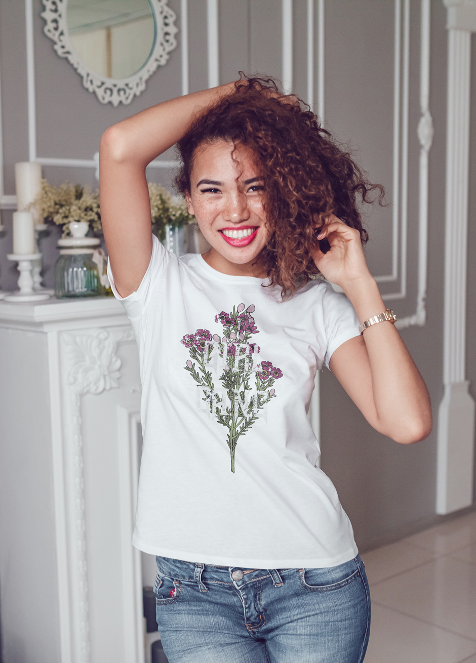 

Футболка с модным принтом OWEAR fash22WH-XXL Белый