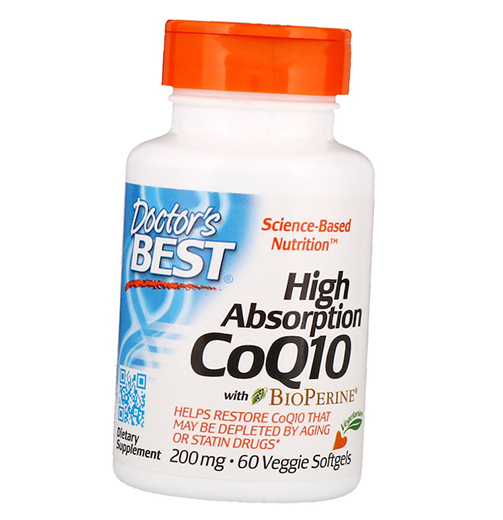 

Высокоусвояемый Коэнзим Q10 с Биоперином, High Absorption CoQ10 200 Softgel, Doctor's Best 60вег.гелкапс (70327014)