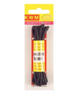 

Шнурки для обуви круглые вощеные 90 см KWM черный K03-110055