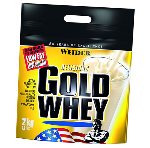 

Протеин, Концентрат Сывороточного Белка, Gold Whey, Weider 2000г Молочный шоколад (29089005)