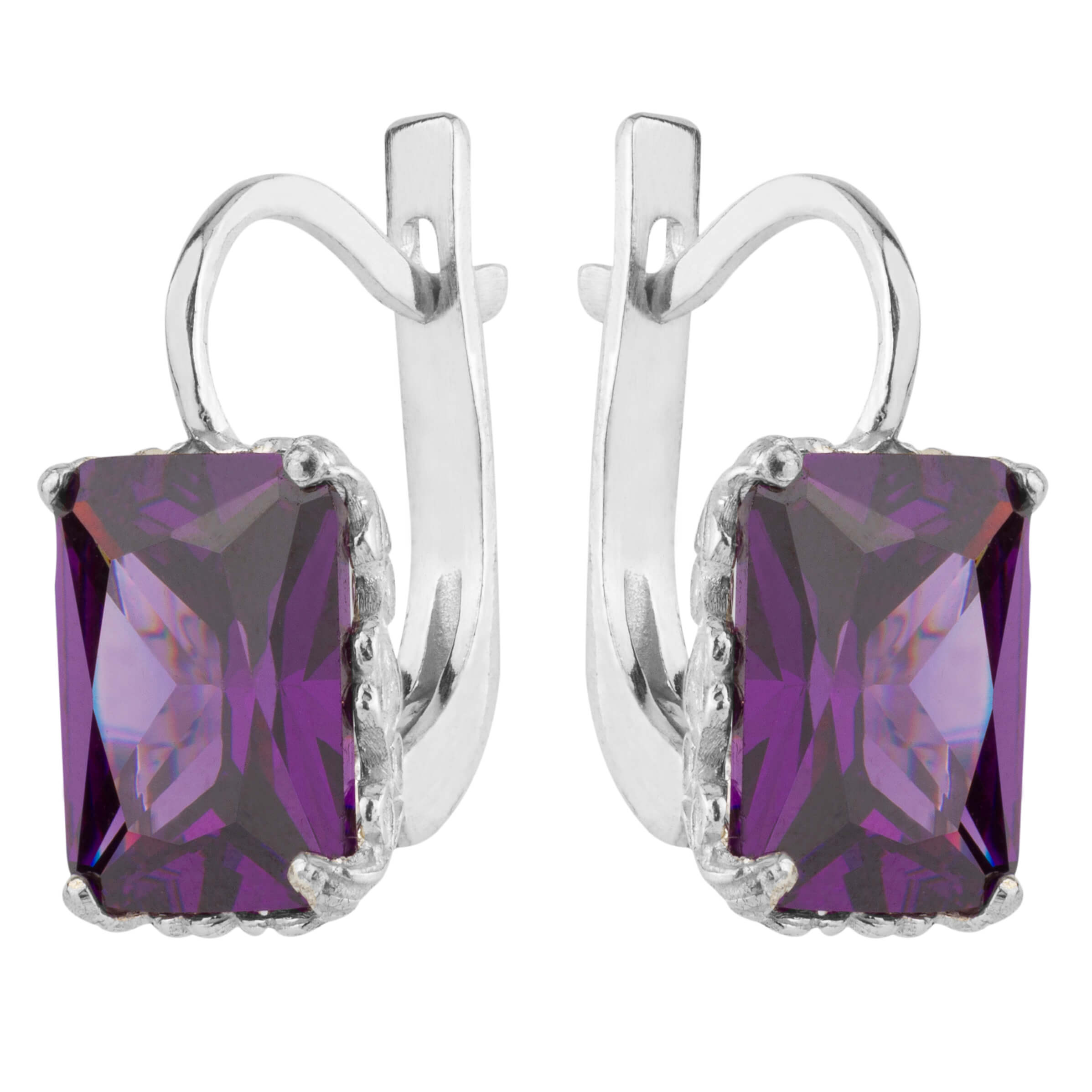 

Серьги из серебра с фианитом Сорока СГ-211