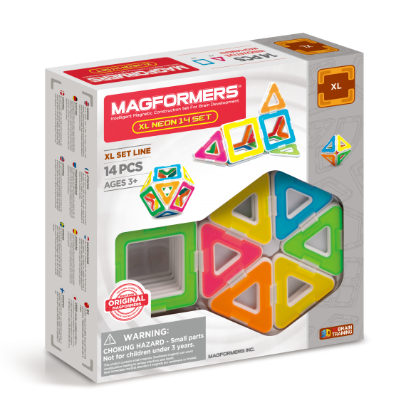 

Магнитный конструктор Magformers Neon XL, 14 эл. (706005)