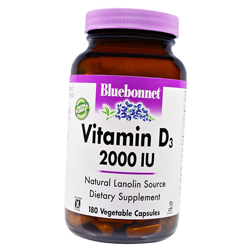 

Bluebonnet Nutrition Vitamin D3 2000 Caps 180вегкапс (36393010)