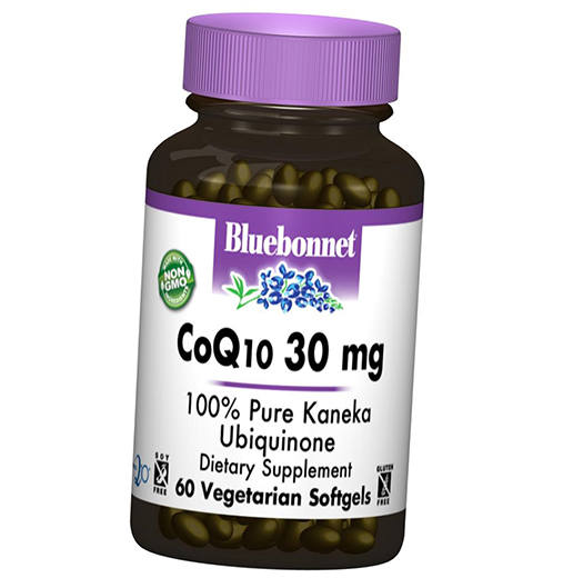 

Коэнзим Q10, Убихинон, CoQ10 30, Bluebonnet Nutrition 60вег.гелкапс (70393004)