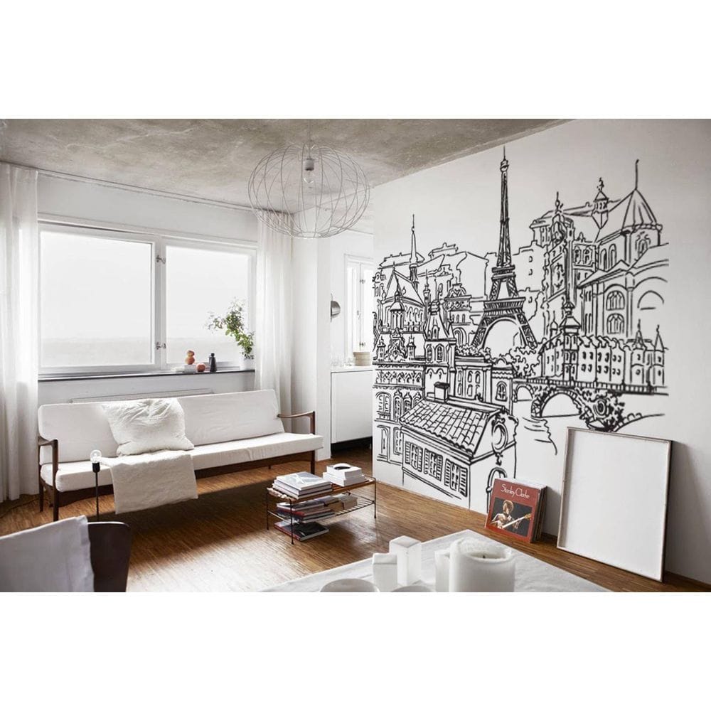 

Интерьерная виниловая наклейка на стену IdeaClock Panorama of Paris 240х240 см Черная(39234-462)