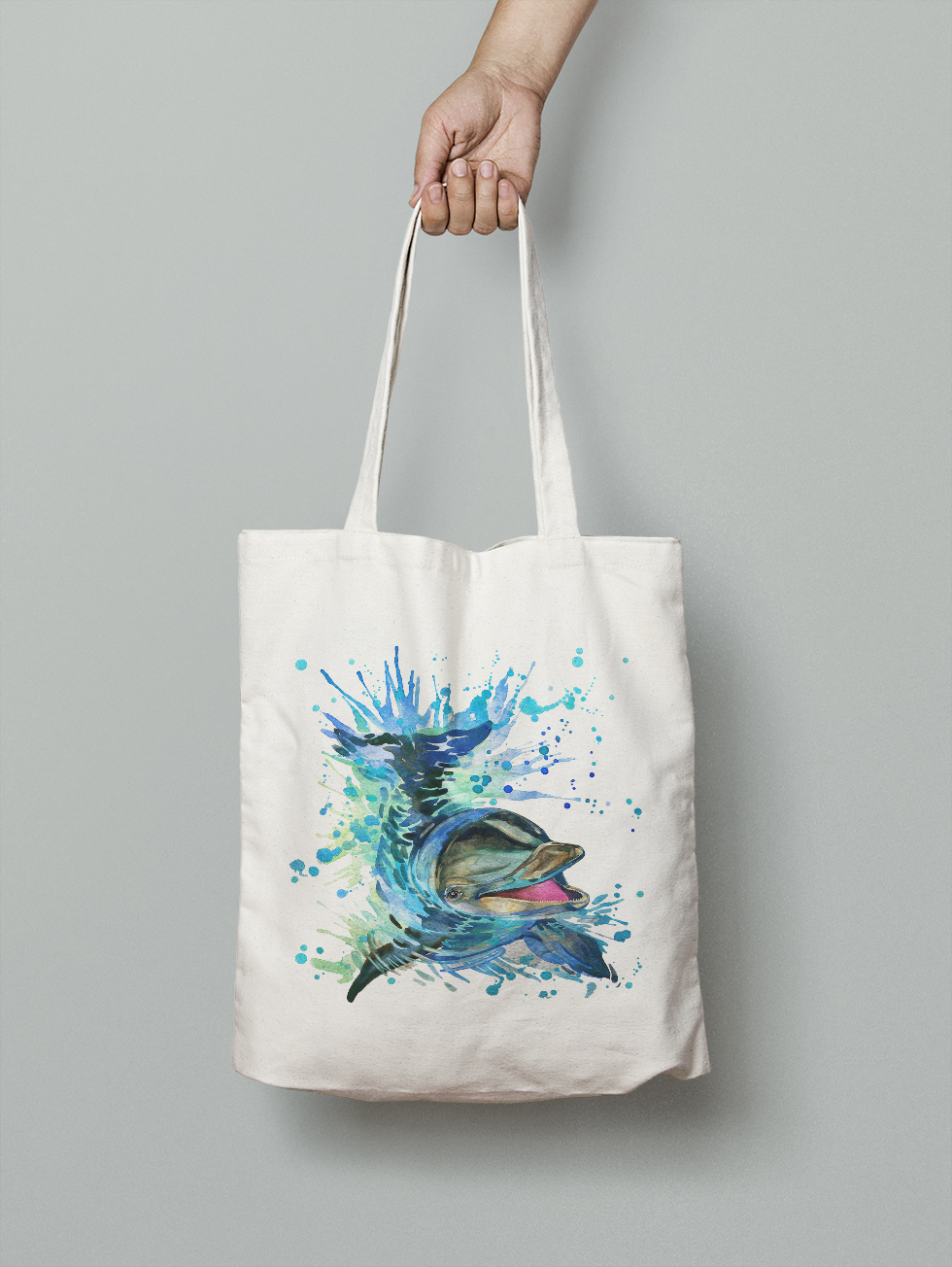 

Эко-сумка Owear с ярким принтом aqua10Bag-WH Светло-бежевый