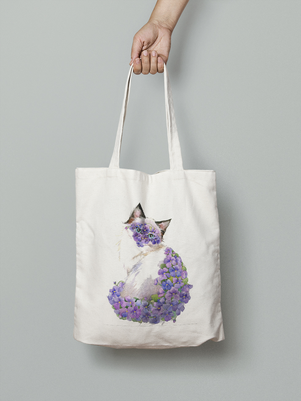 

Эко-сумка Owear с ярким принтом aqua249Bag-WH Светло-бежевый