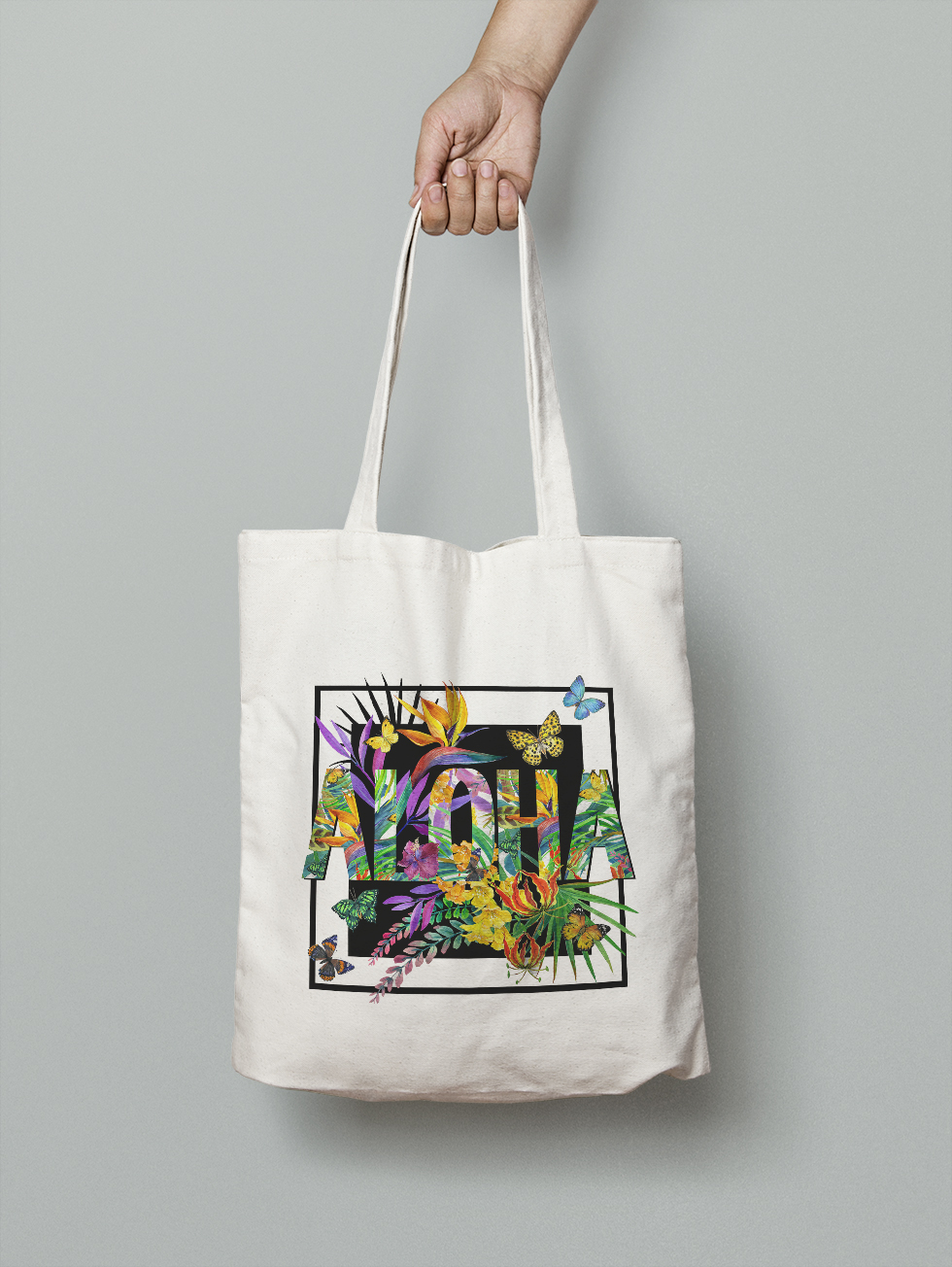 

Эко-сумка Owear с ярким принтом aqua195Bag-WH Светло-бежевый