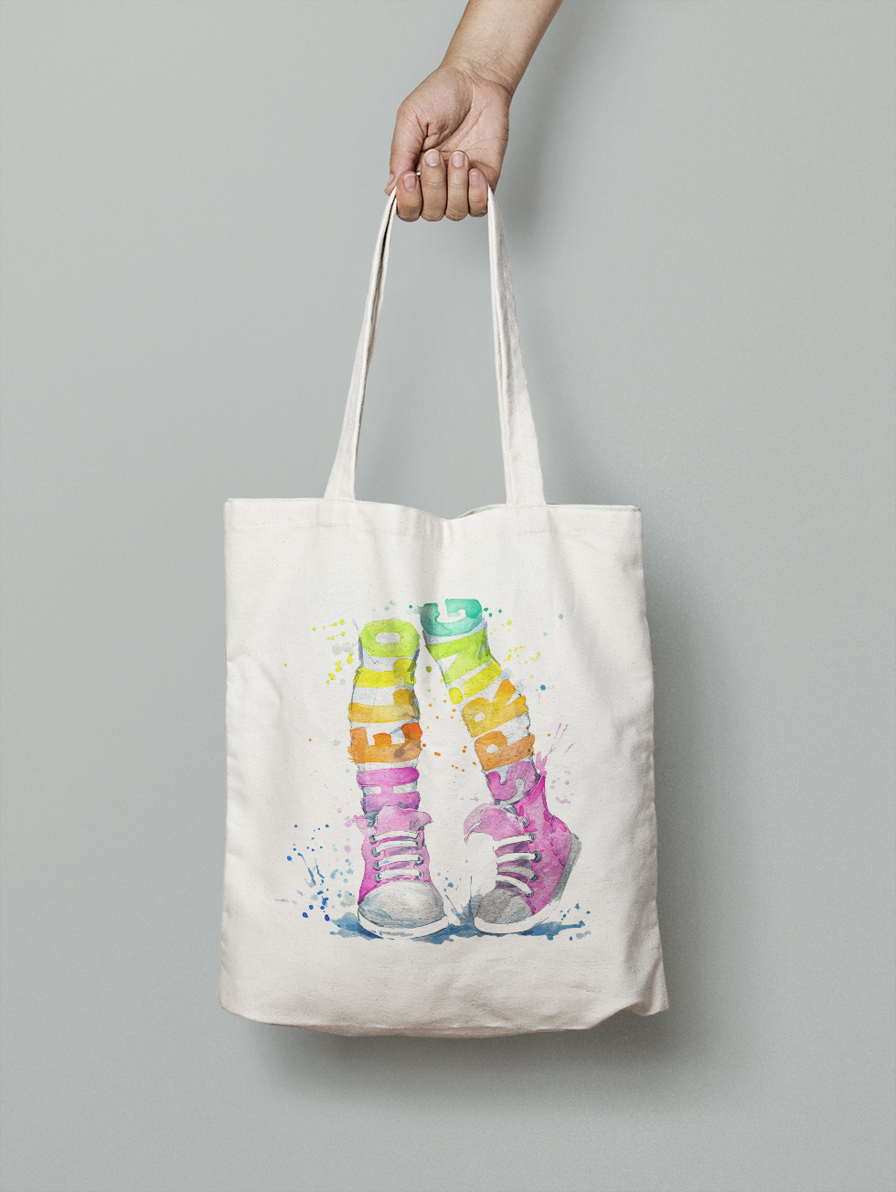 

Эко-сумка Owear с ярким принтом aqua146Bag-WH Светло-бежевый