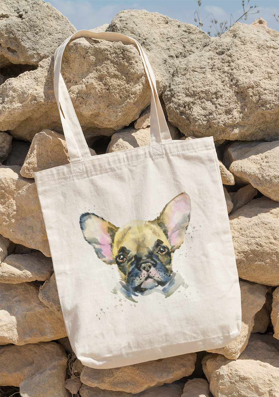 

Эко-сумка Owear с принтом "Собачки" dog23Bag-WH Светло-бежевый