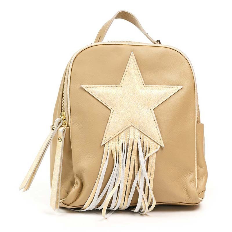 

Городской кожаный рюкзак Italian Bags Таупе