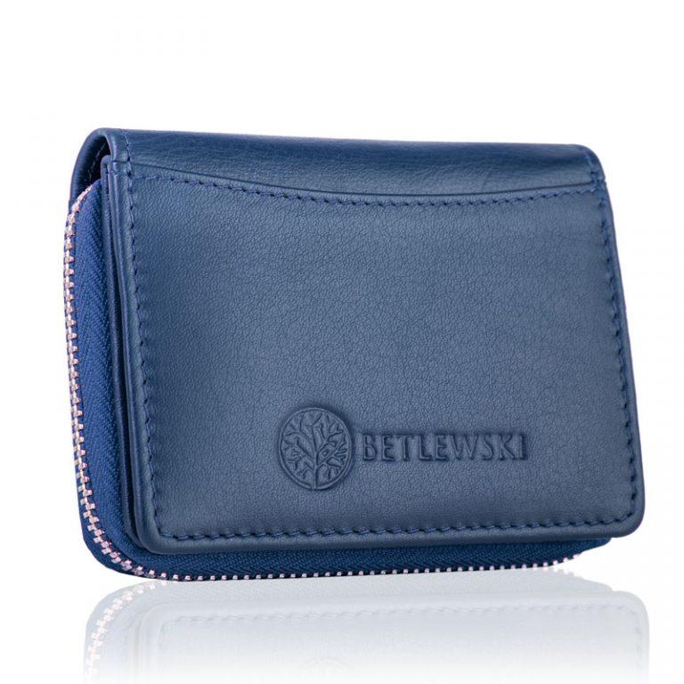 

Женский кожаный Premium кошелёк с защитой RFID BPD-SS-20 голубой