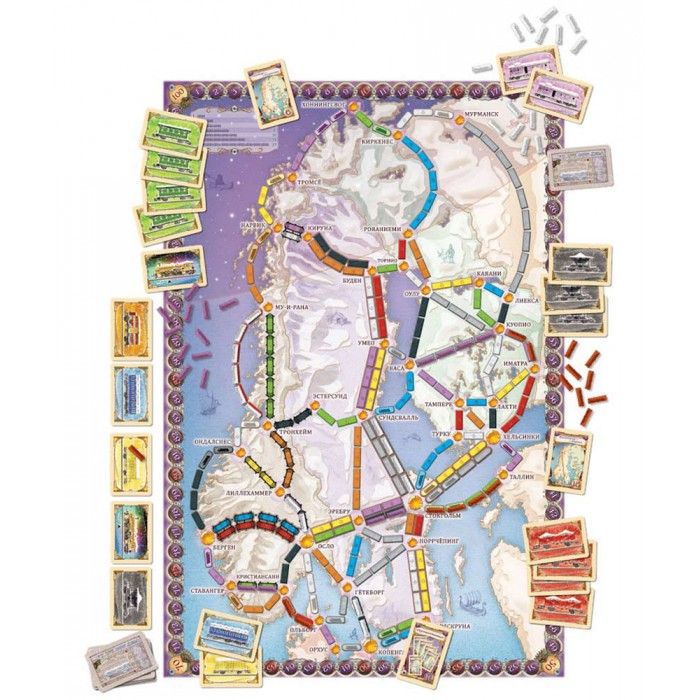 

Настольная игра Hobby World Билет на поезд: Северные страны (рус) (Ticket to ride: Nordic countries (rus))