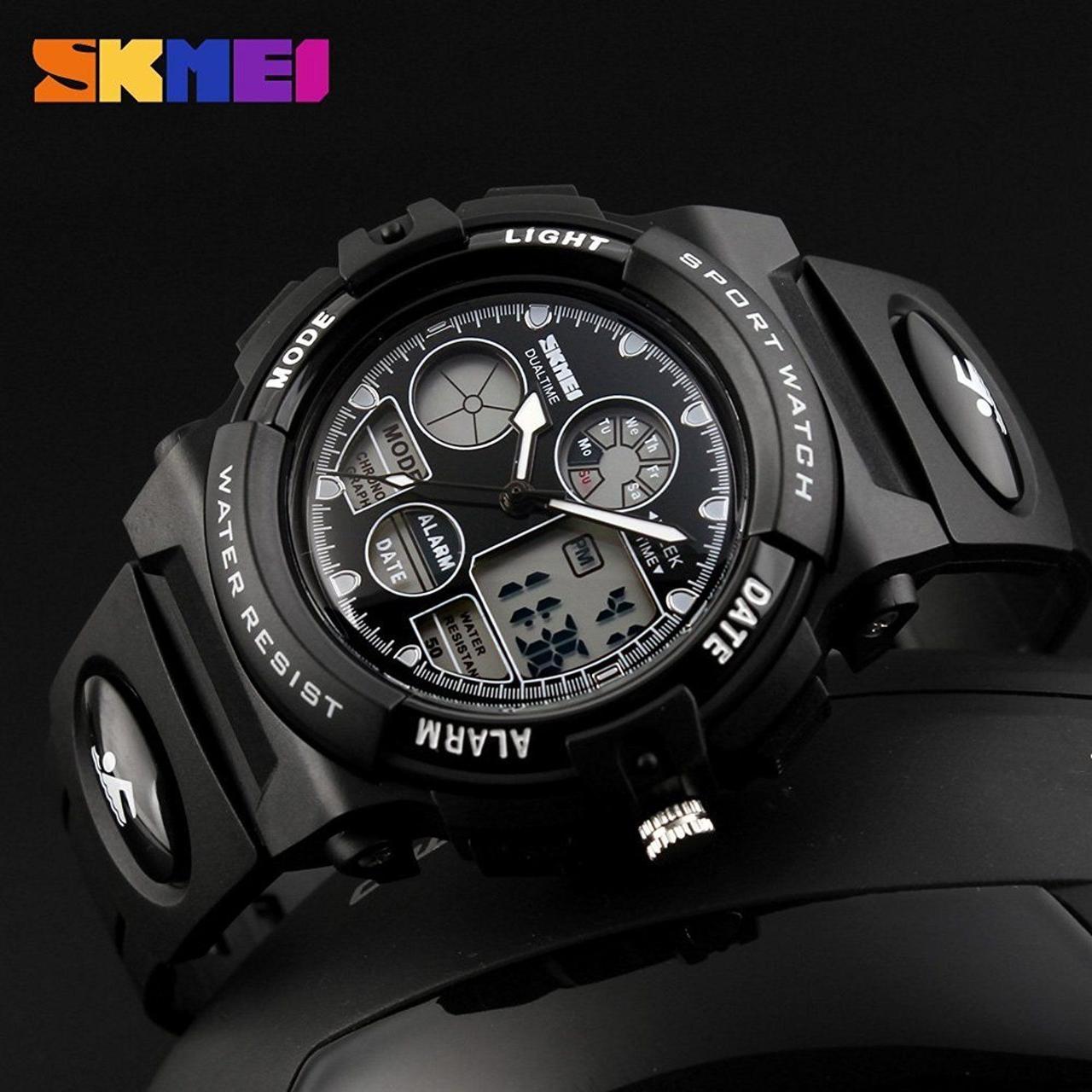 

Часы спортивные Skmei Dual Time 1163 black (0328)