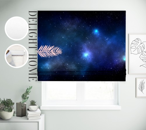 

Римская штора с фотопечатью 07-008 система Prestige I&H Джуси велюр 140*170 см