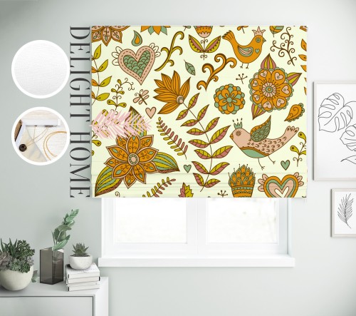 

Римская штора с фотопечатью 15-187 система Light I&H Джуси велюр 120*170 см