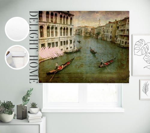 

Римская штора с фотопечатью 00-055 система Prestige I&H Джуси велюр 230*170 см