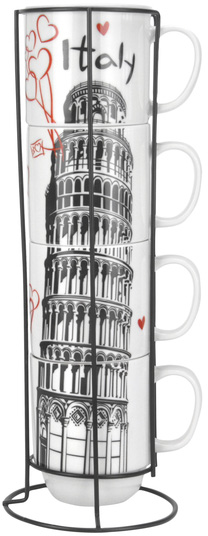 

Набор кружек Limited Edition Italy на металлической подставке 4 шт (B1163-09359-3)